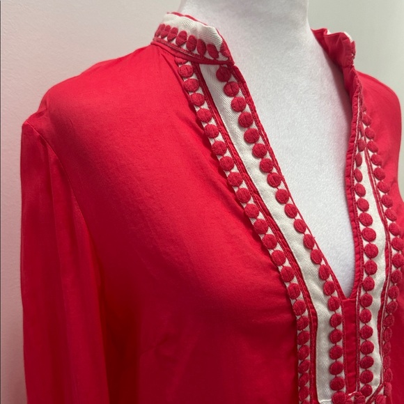 Tory Burch Red Tunic Coverup Top - Picture 8 of 10